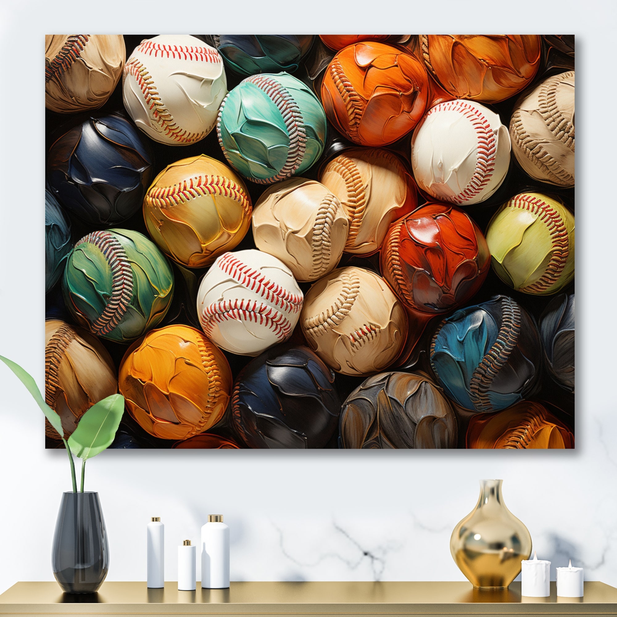 vintage baseball wall art