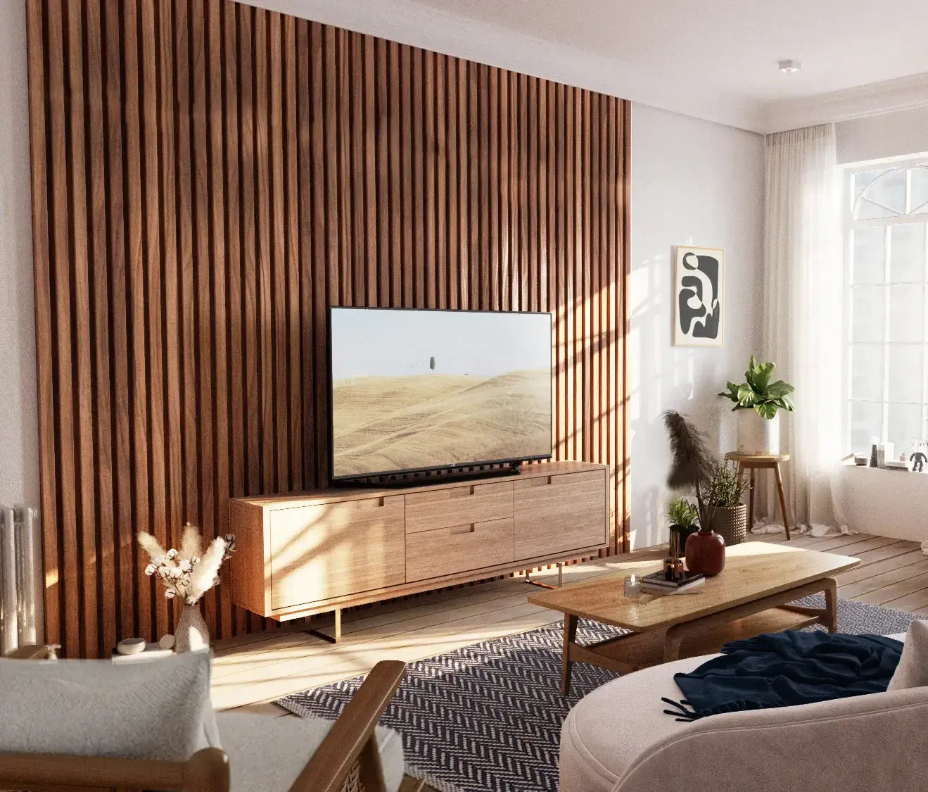 Decorating behind TV