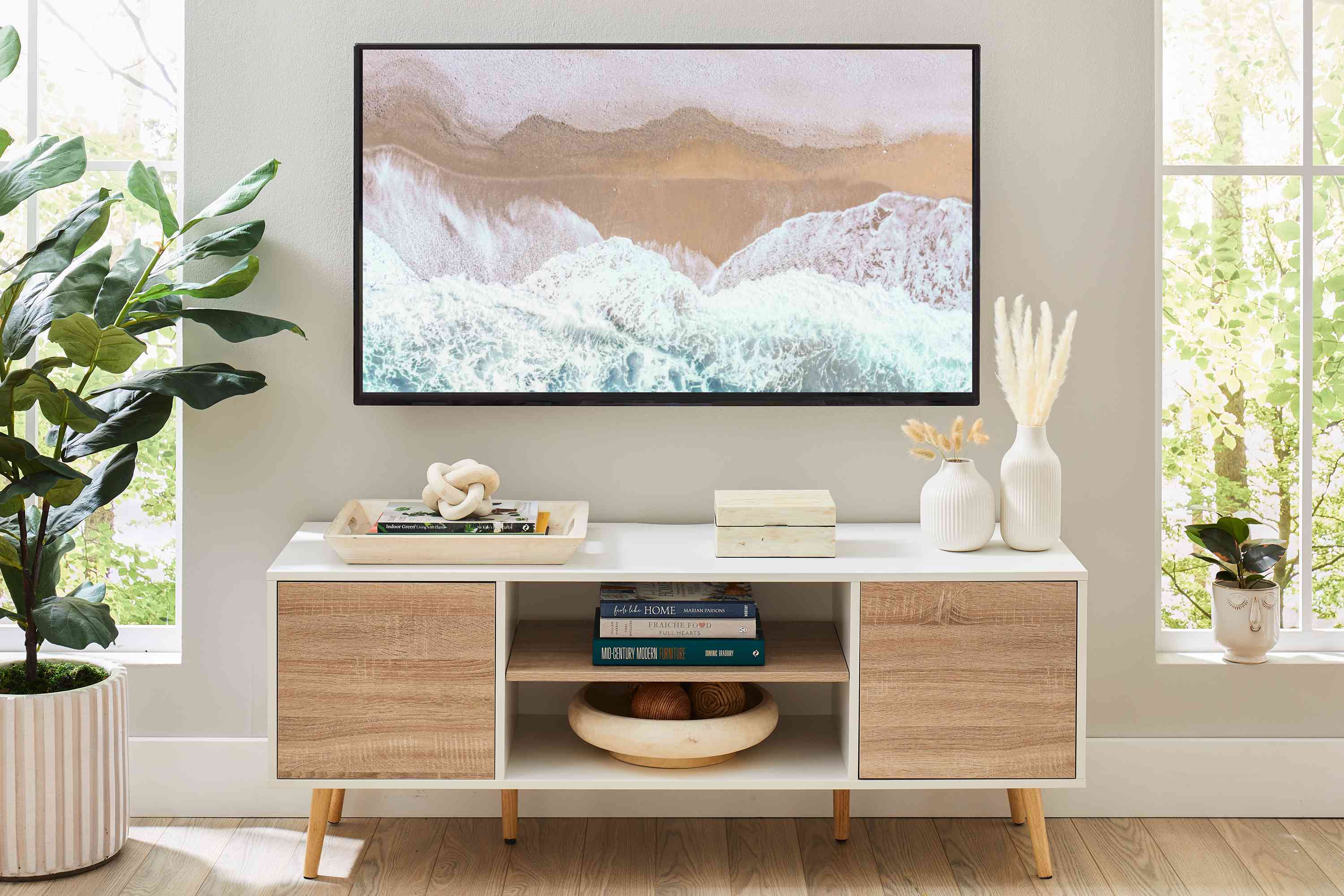 Gallery wall with TV