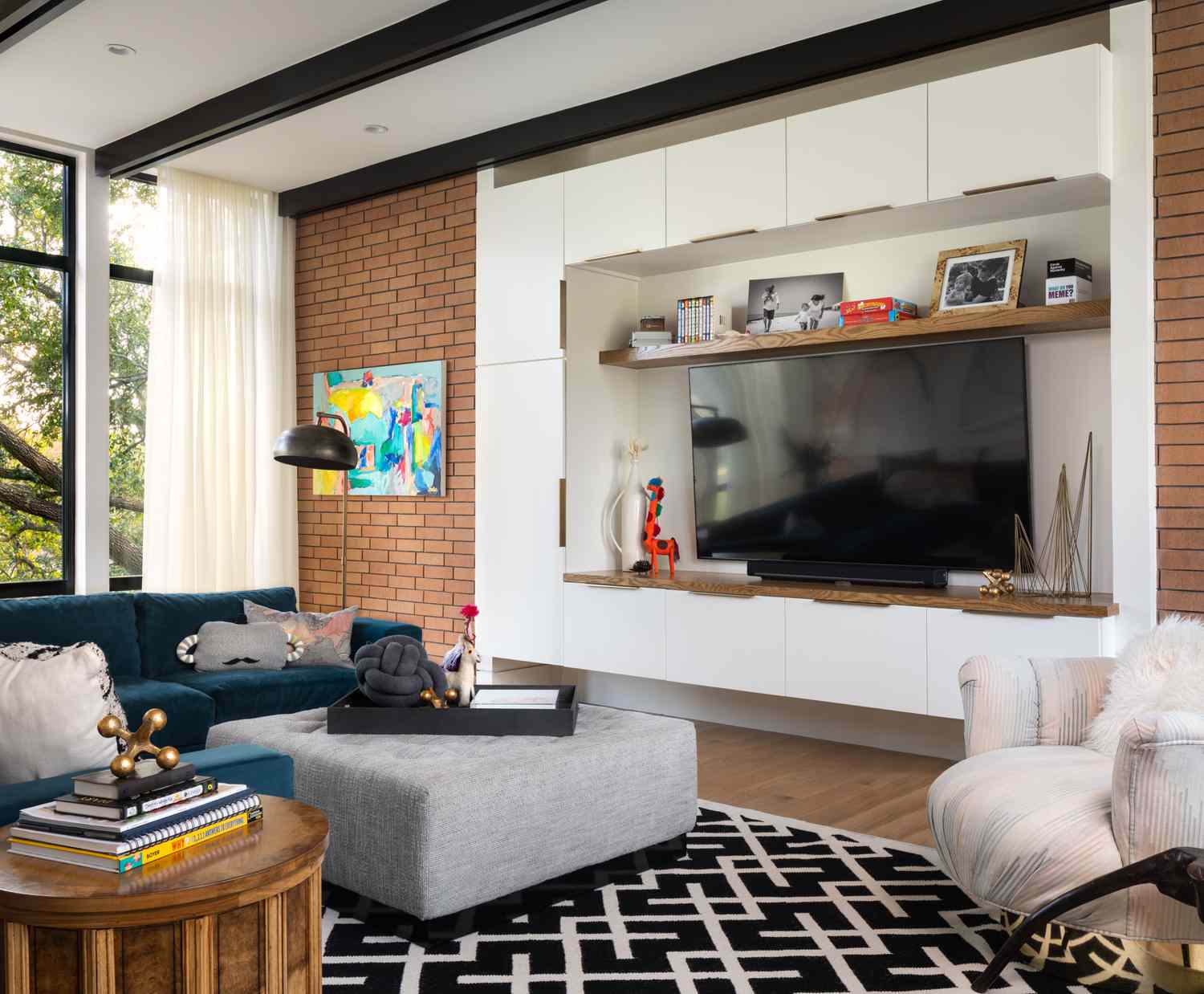 Slat wall TV setup