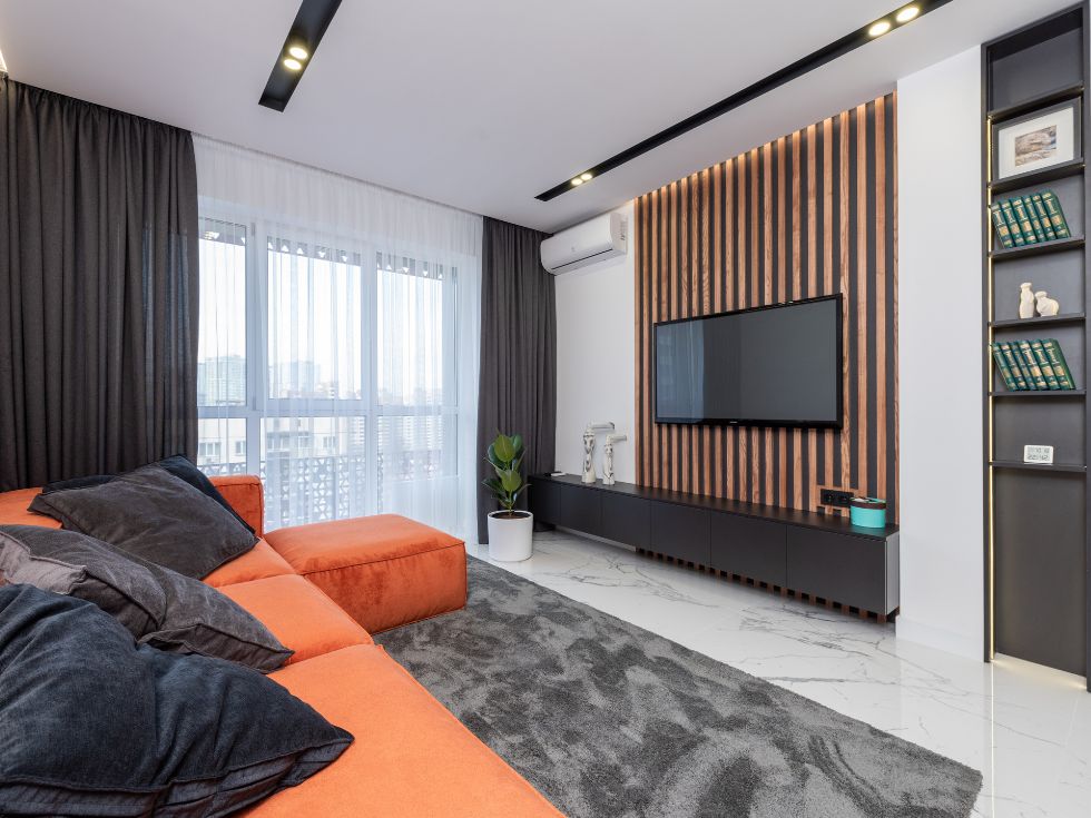 Ideas for wall behind mounted TV