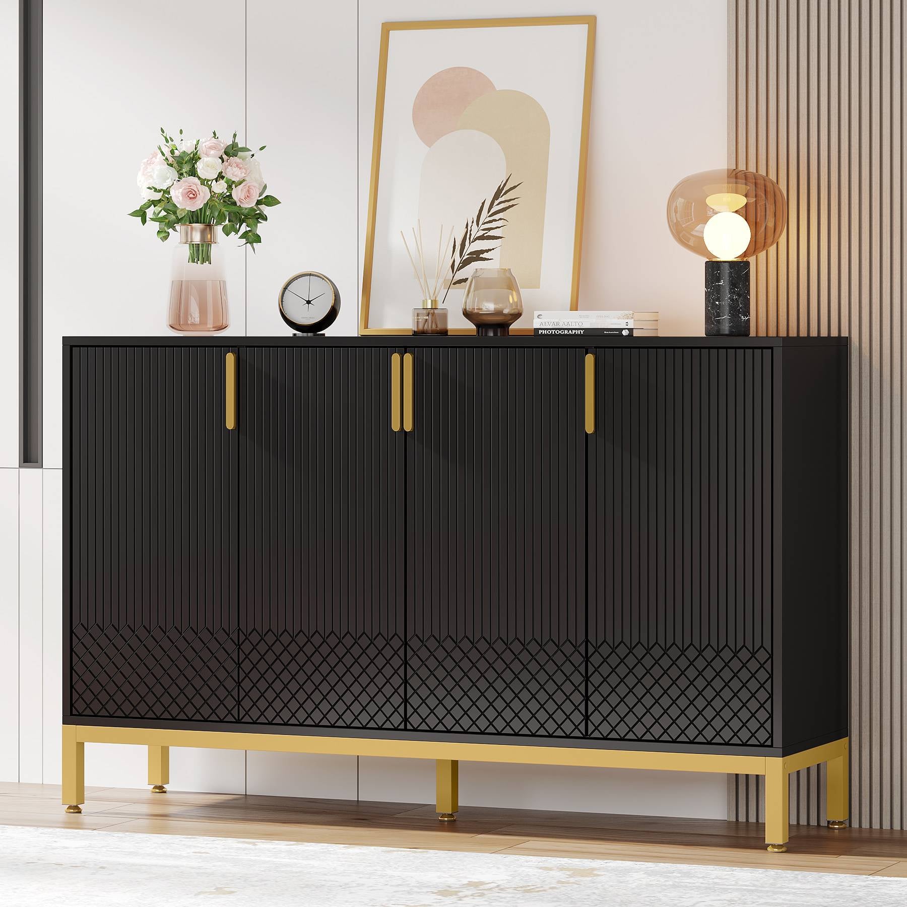 black credenza