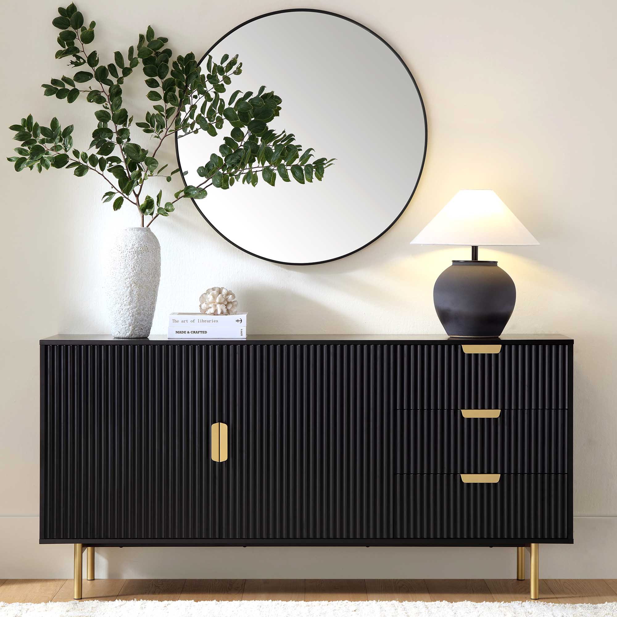 mixed material sideboard