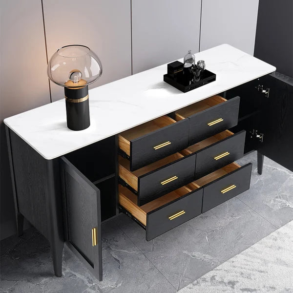 sideboard with organic curves
