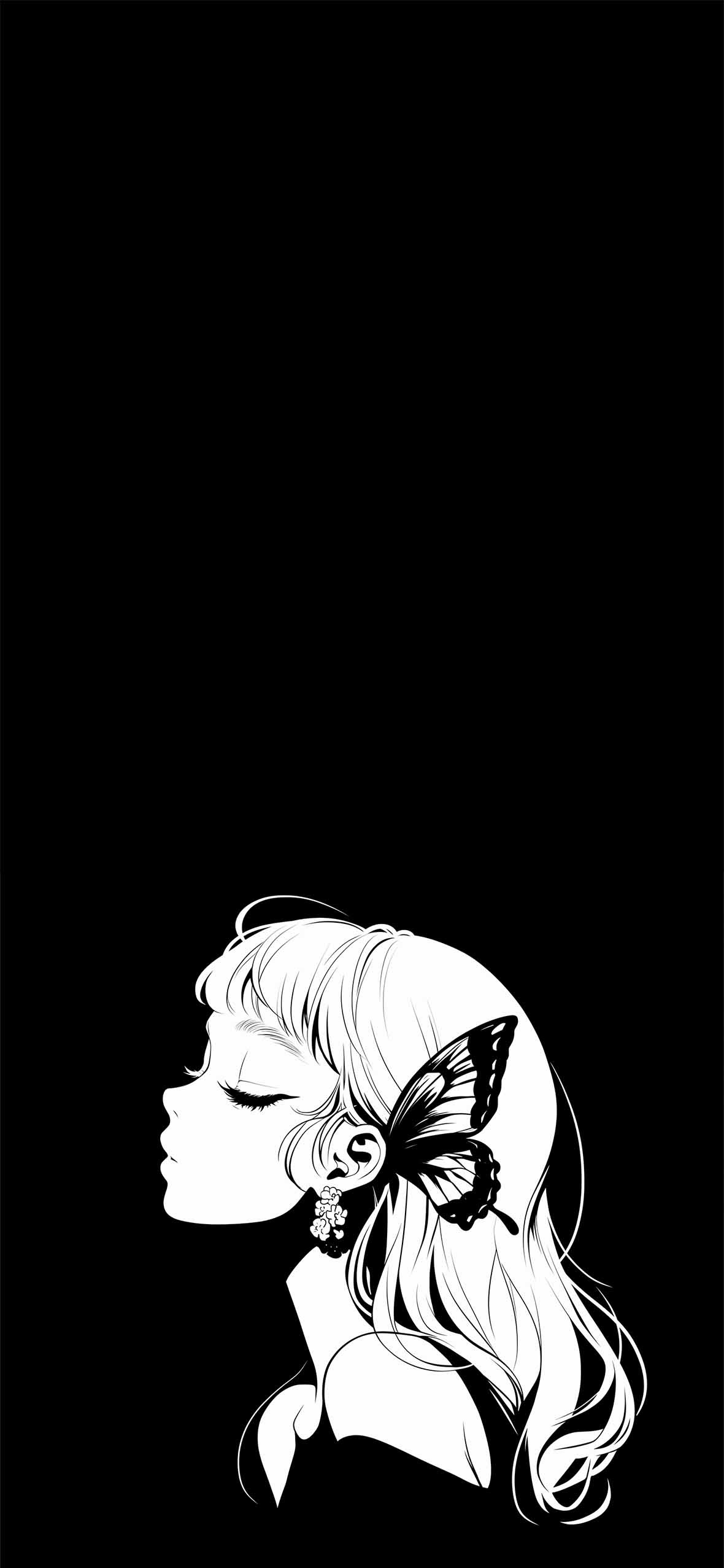 black wallpaper minimalist