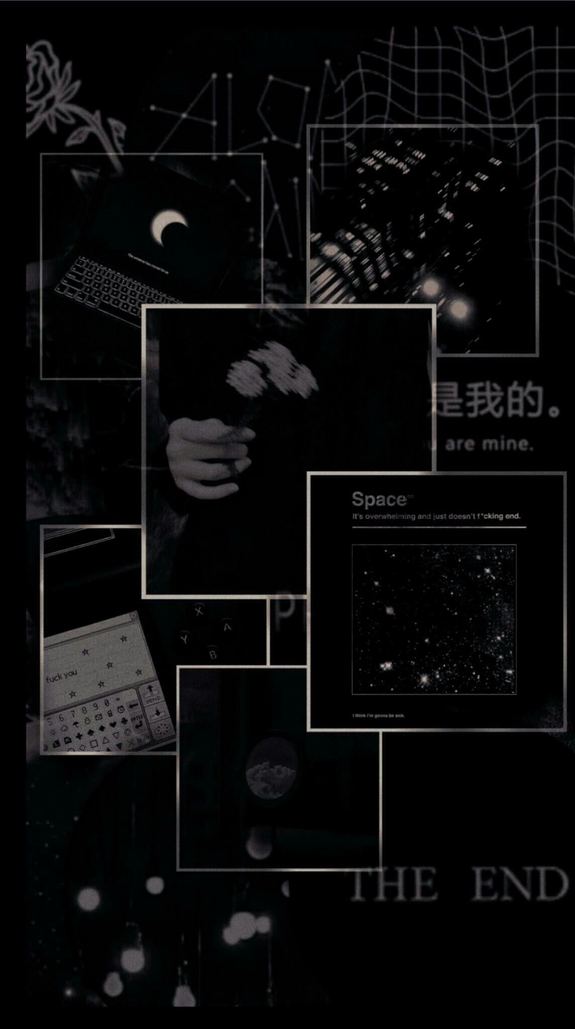 black wallpaper abstract