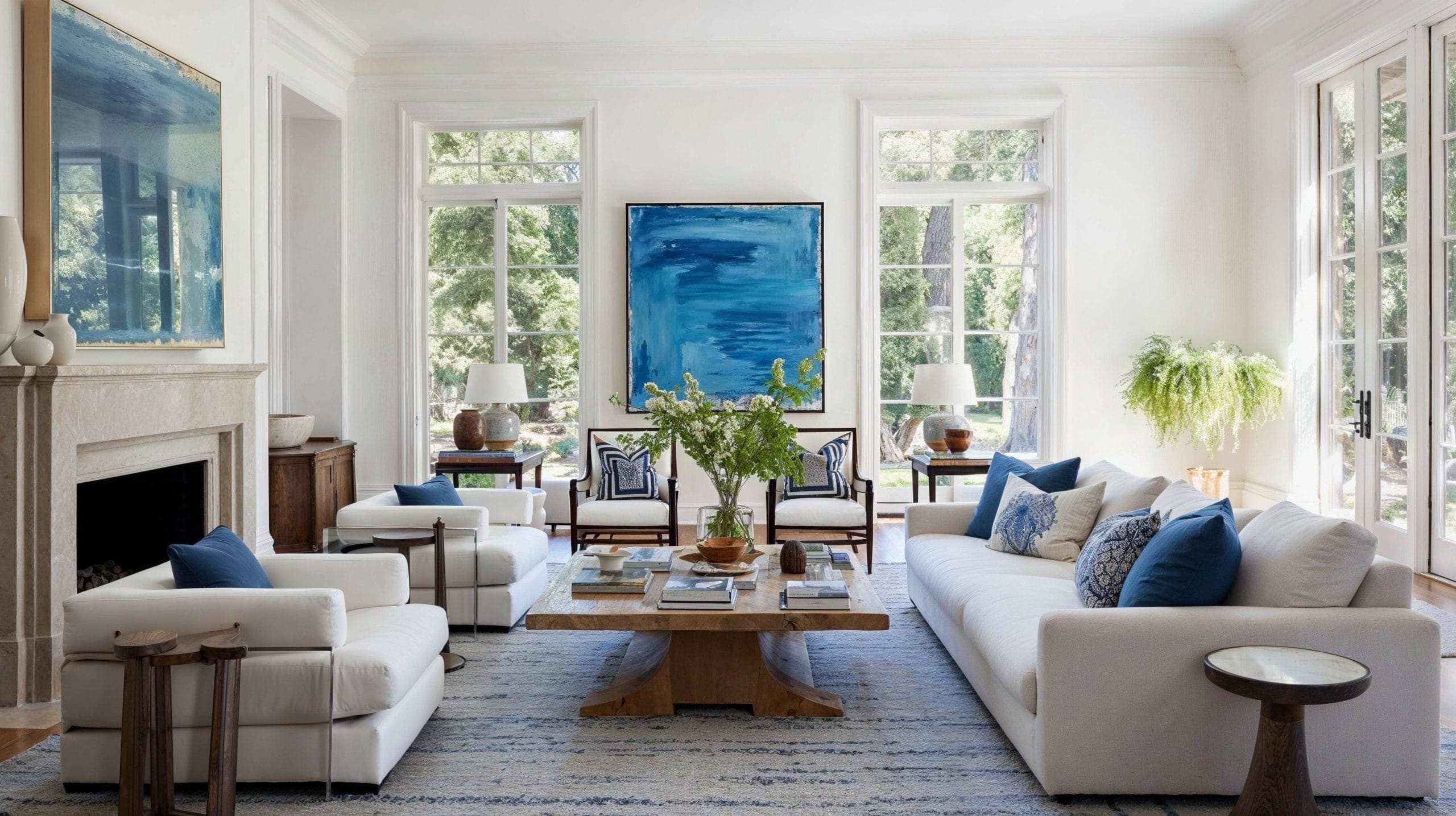 blue decor ideas for living room