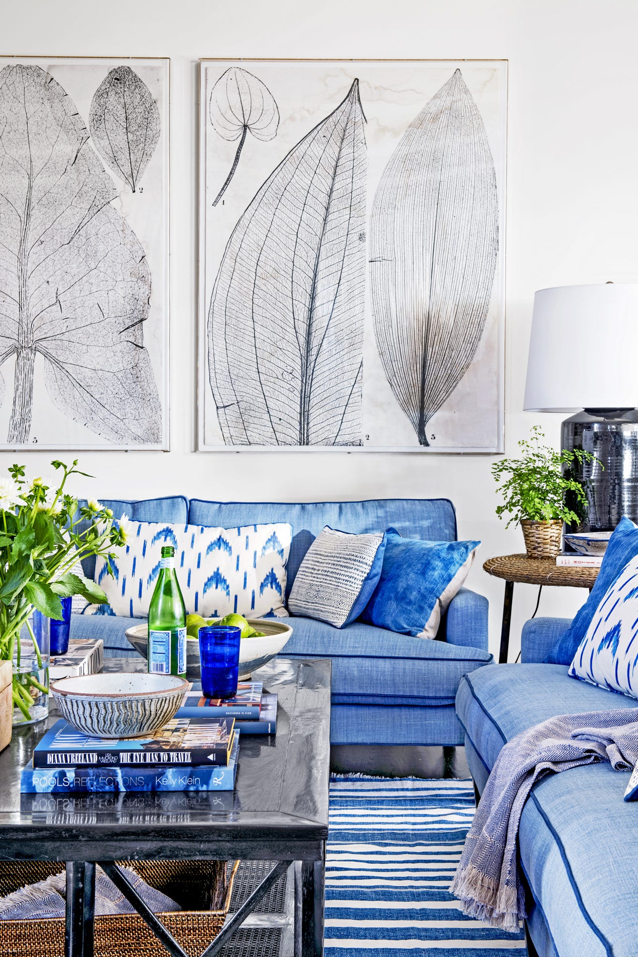 light blue living room decor