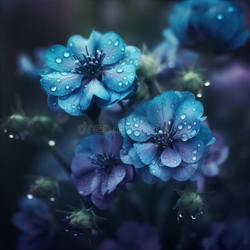 blue flowers in floral arrangements