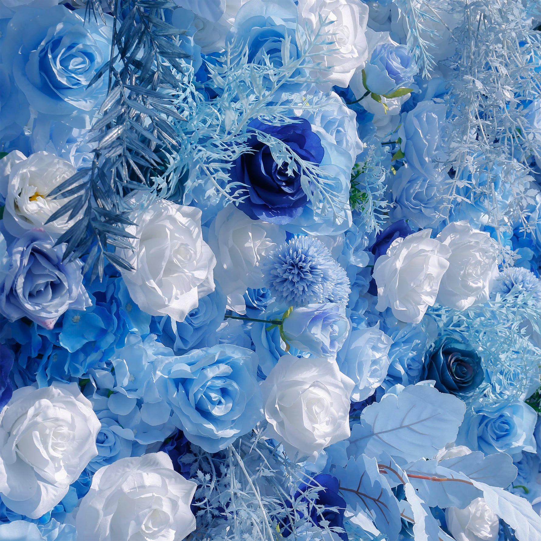 blue flowers in floral arrangements