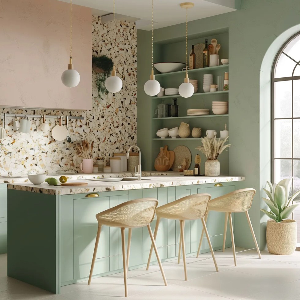 White Boho Kitchen