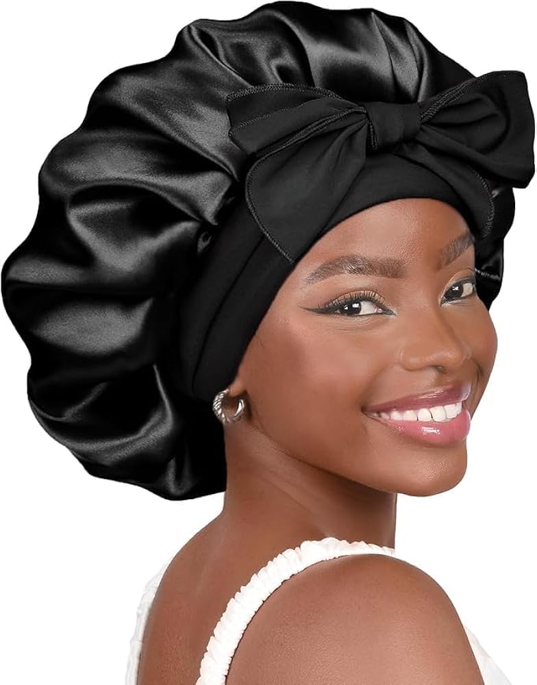 Satin bonnet for sleeping
