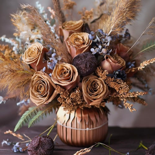 burgundy brown flowers