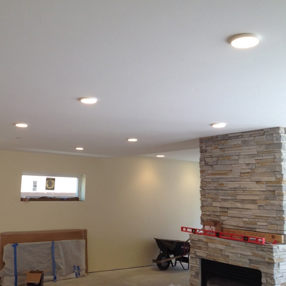 recessed lighting installation