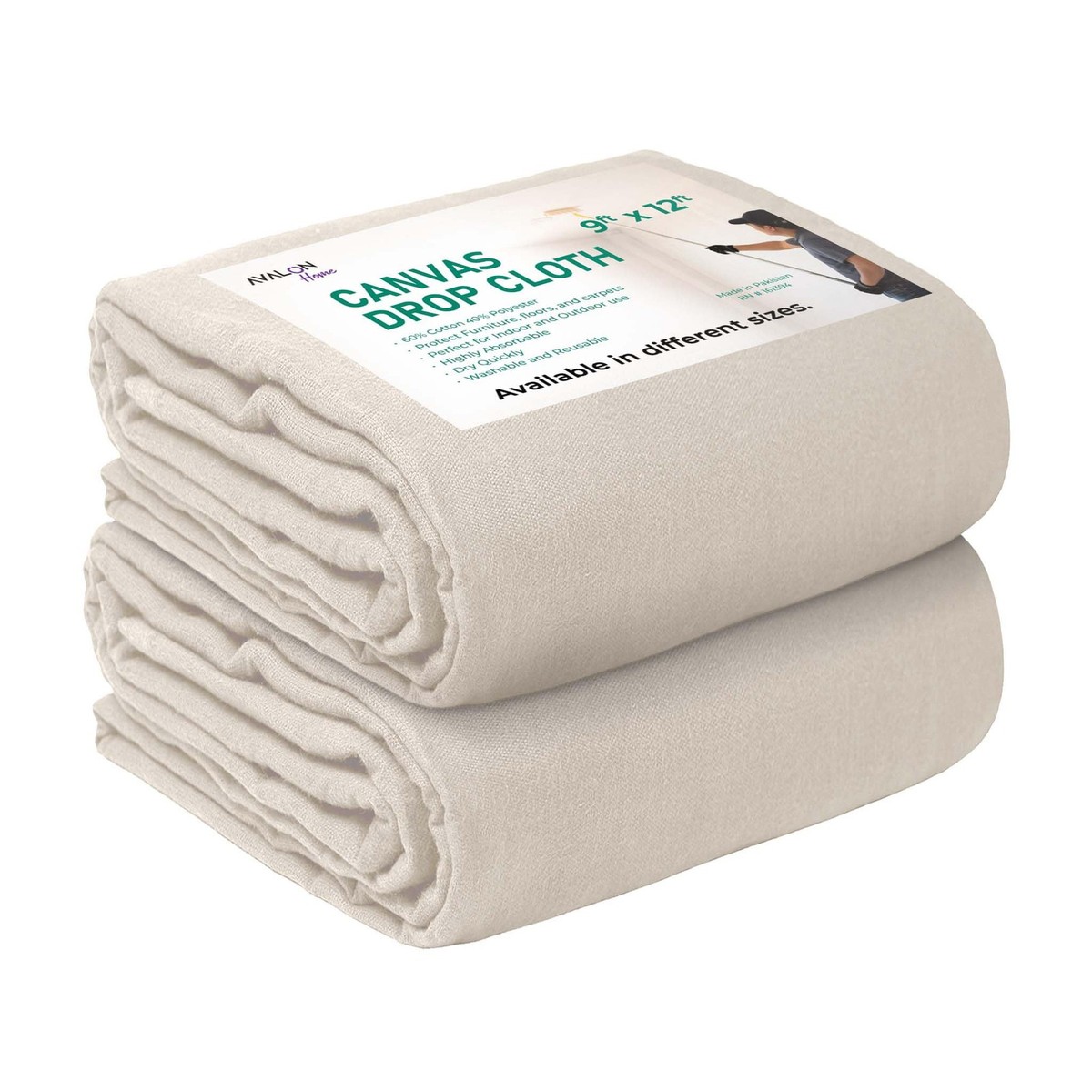 Canvas drop cloth for painting