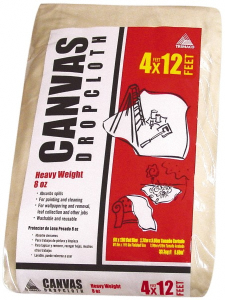 Canvas drop cloth for painting