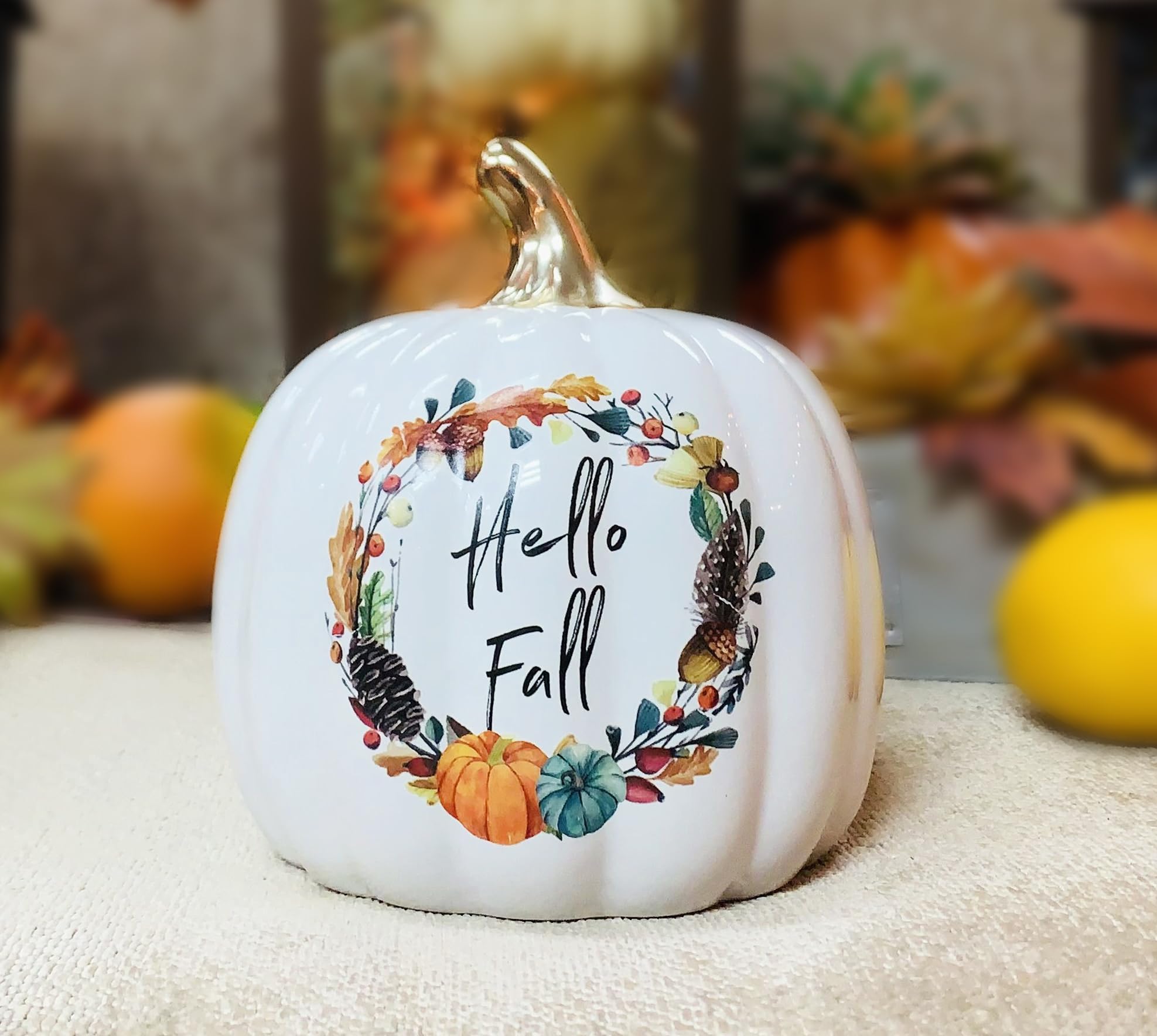 Stoneware ceramic pumpkins