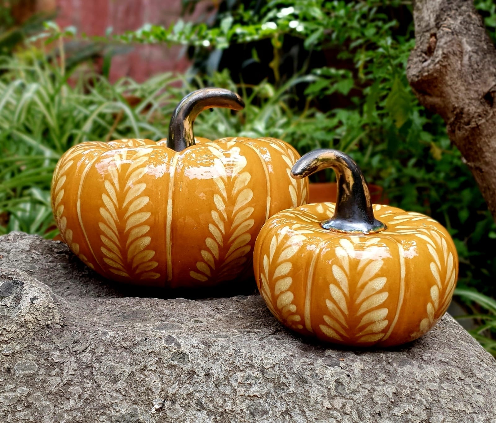 Talavera ceramic pumpkins