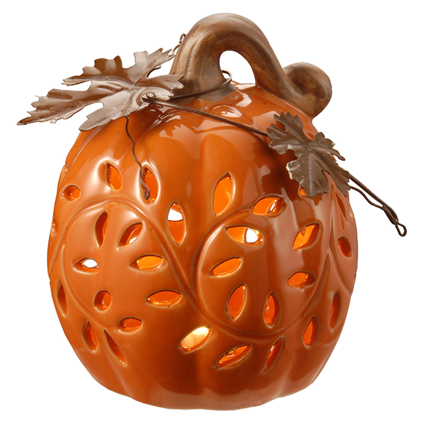 Whimsical ceramic pumpkins