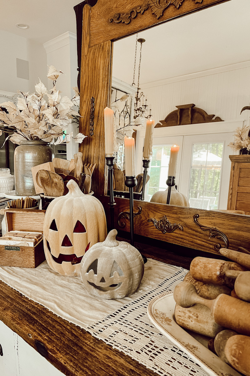 Light-up ceramic pumpkins