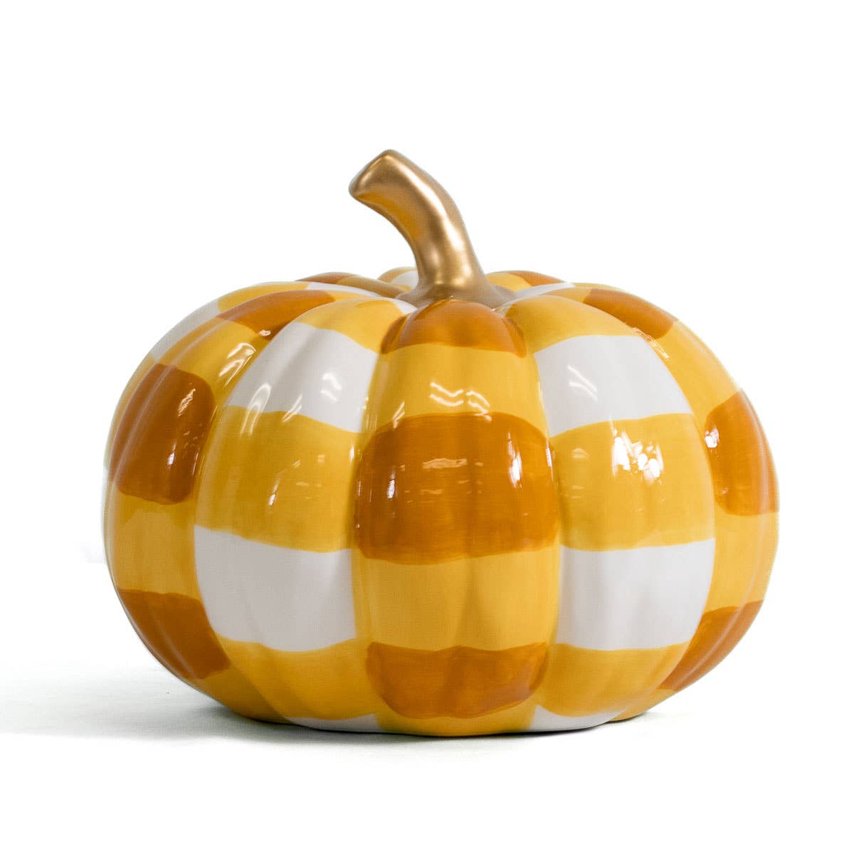 Battery-operated ceramic pumpkins