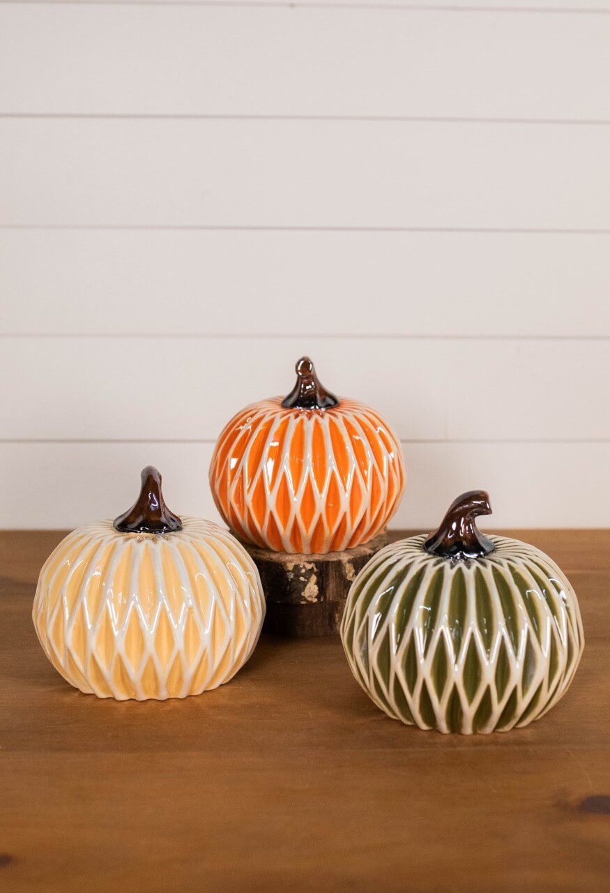 Large ceramic pumpkins