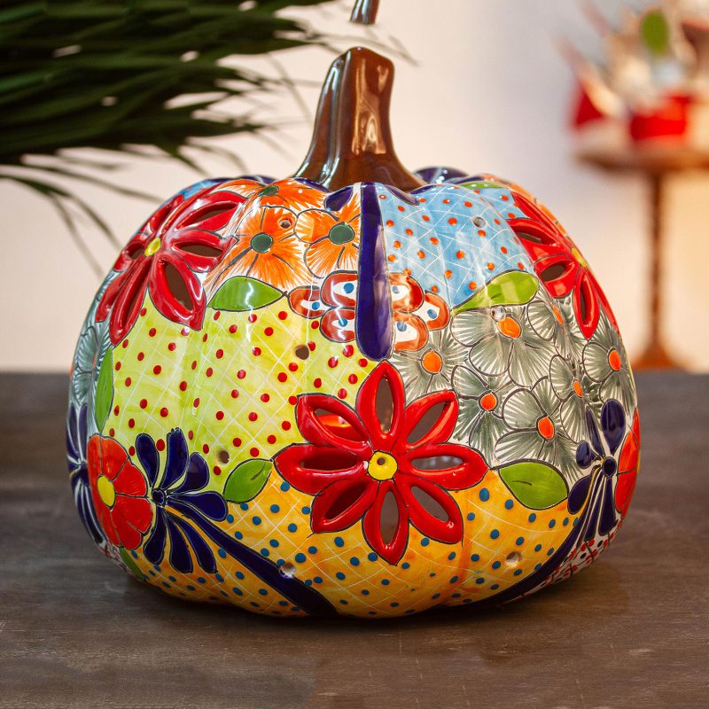 Tabletop ceramic pumpkins