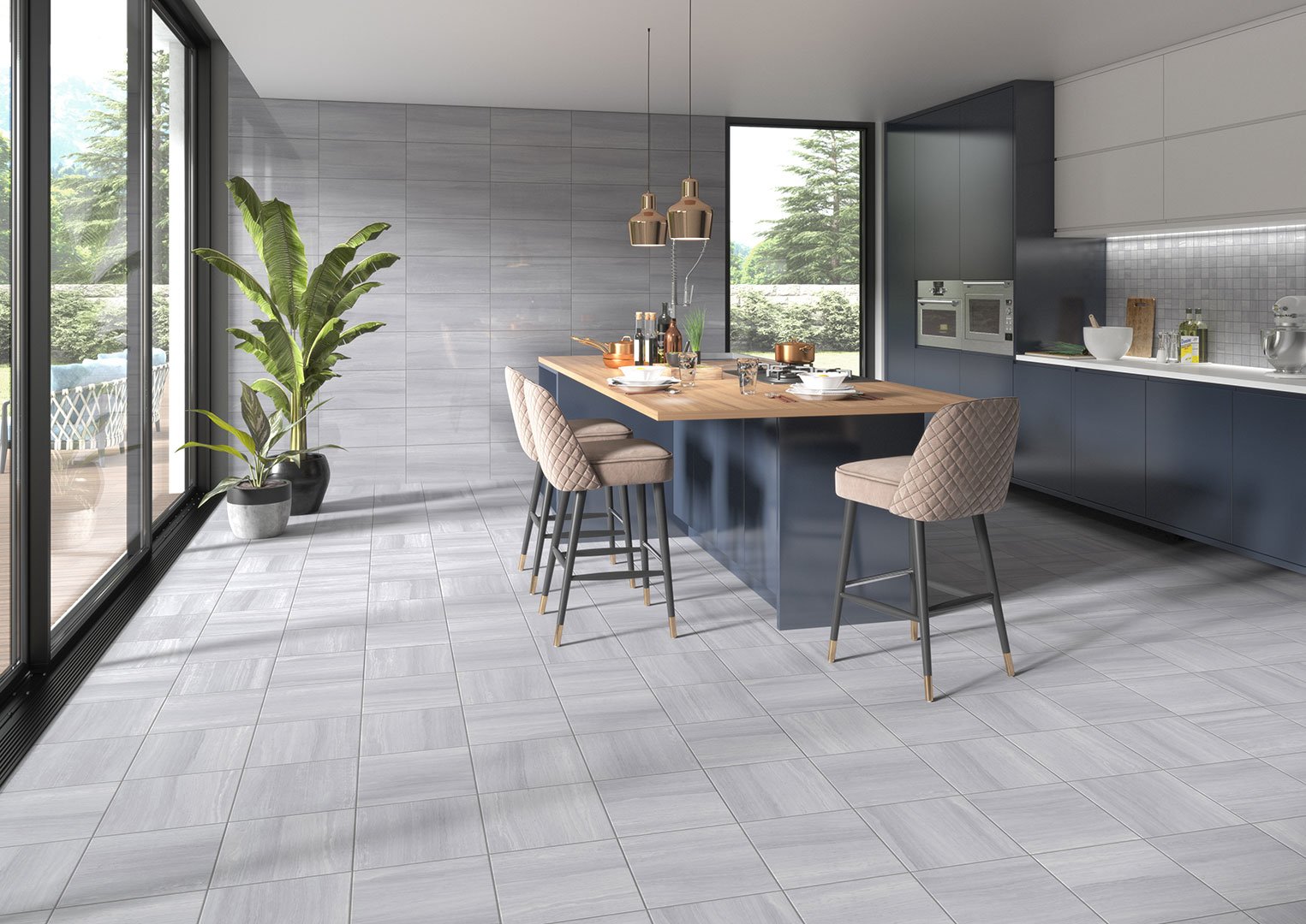 Wood-look ceramic tile