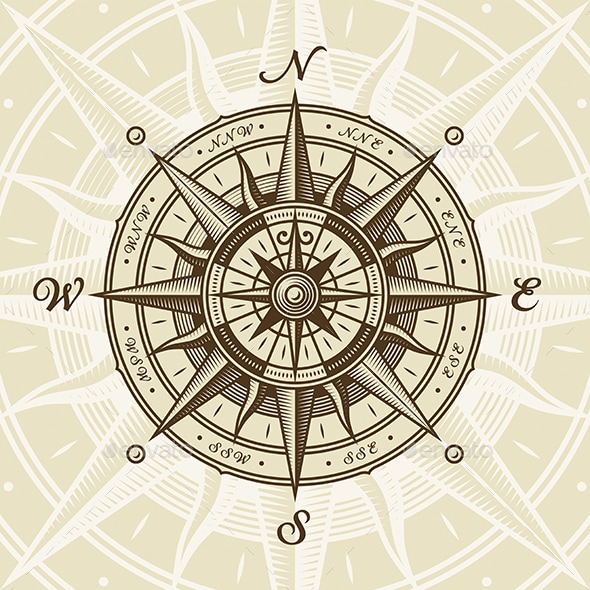 modern compass rose
