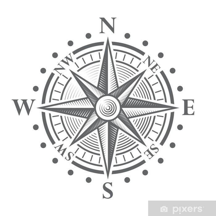 compass rose drawing