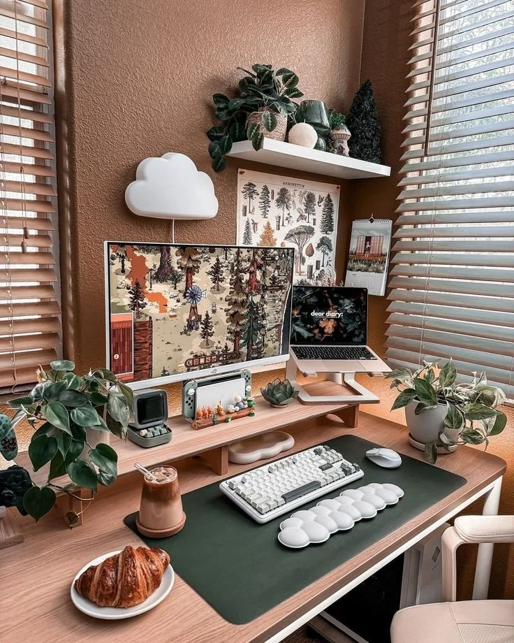 cozy desk decor