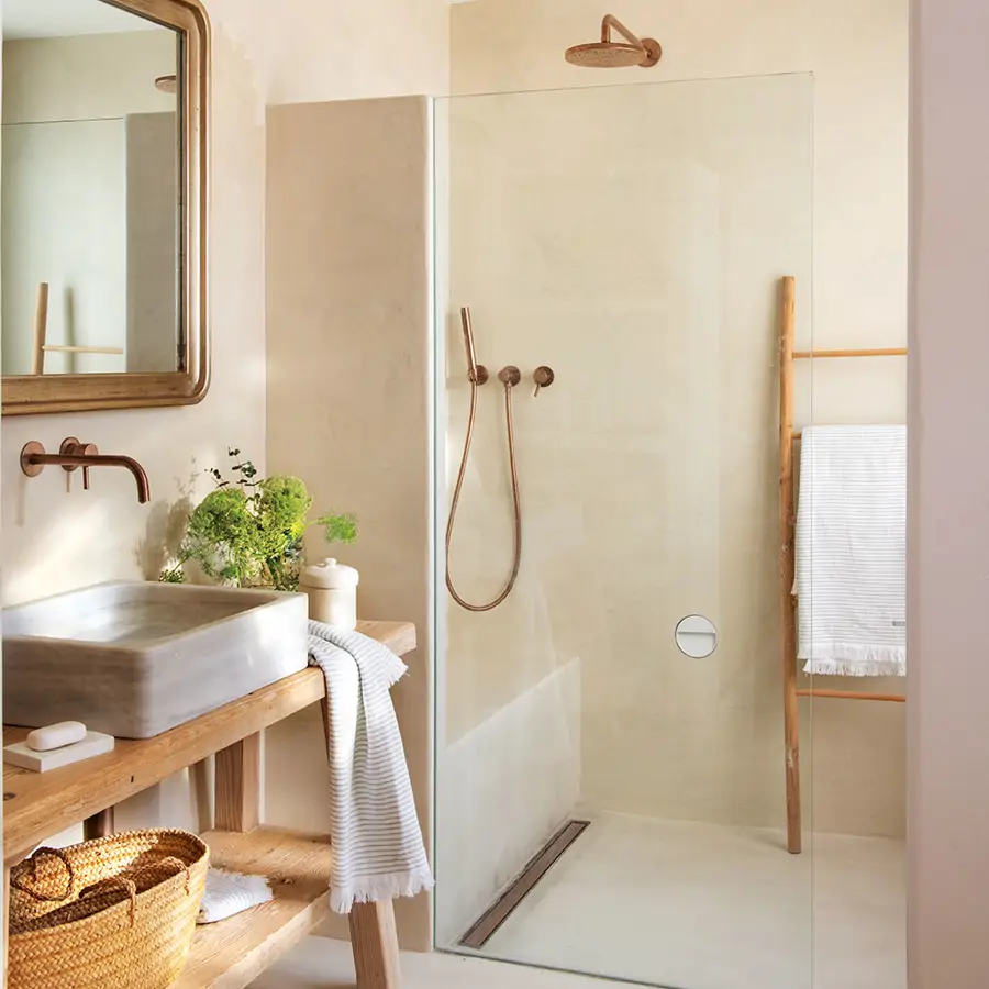 bathtub with shower
