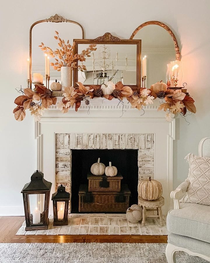 fall mantel color palette