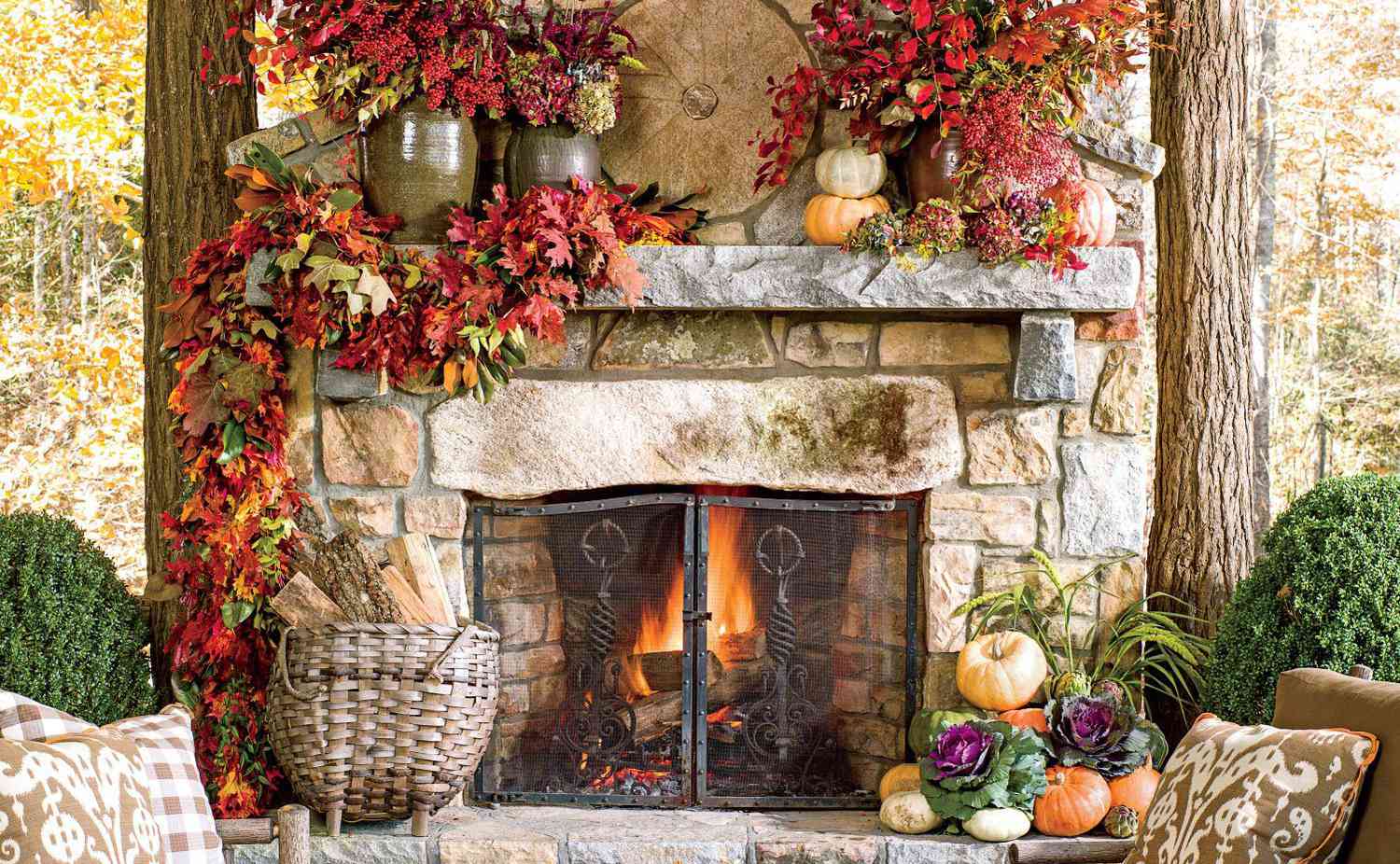 simple fall mantel ideas