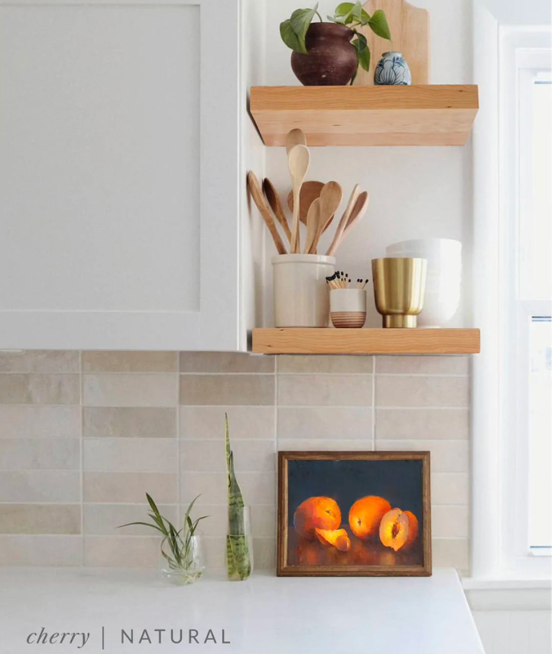 Floating shelves with hidden brackets