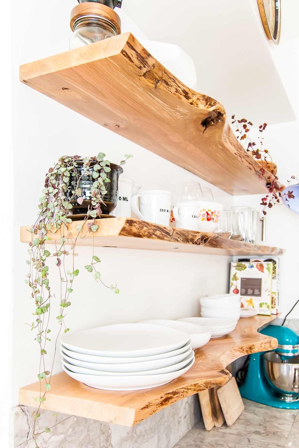 Floating shelves for bathroom