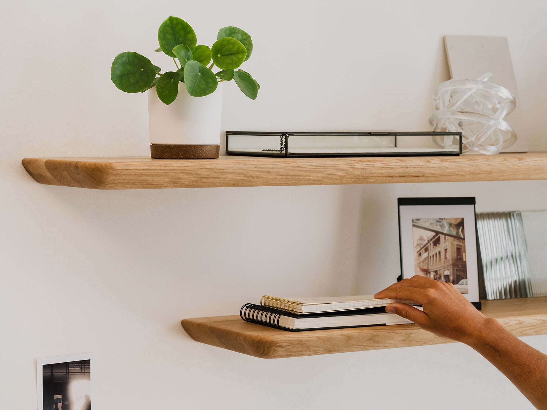 Black floating shelves