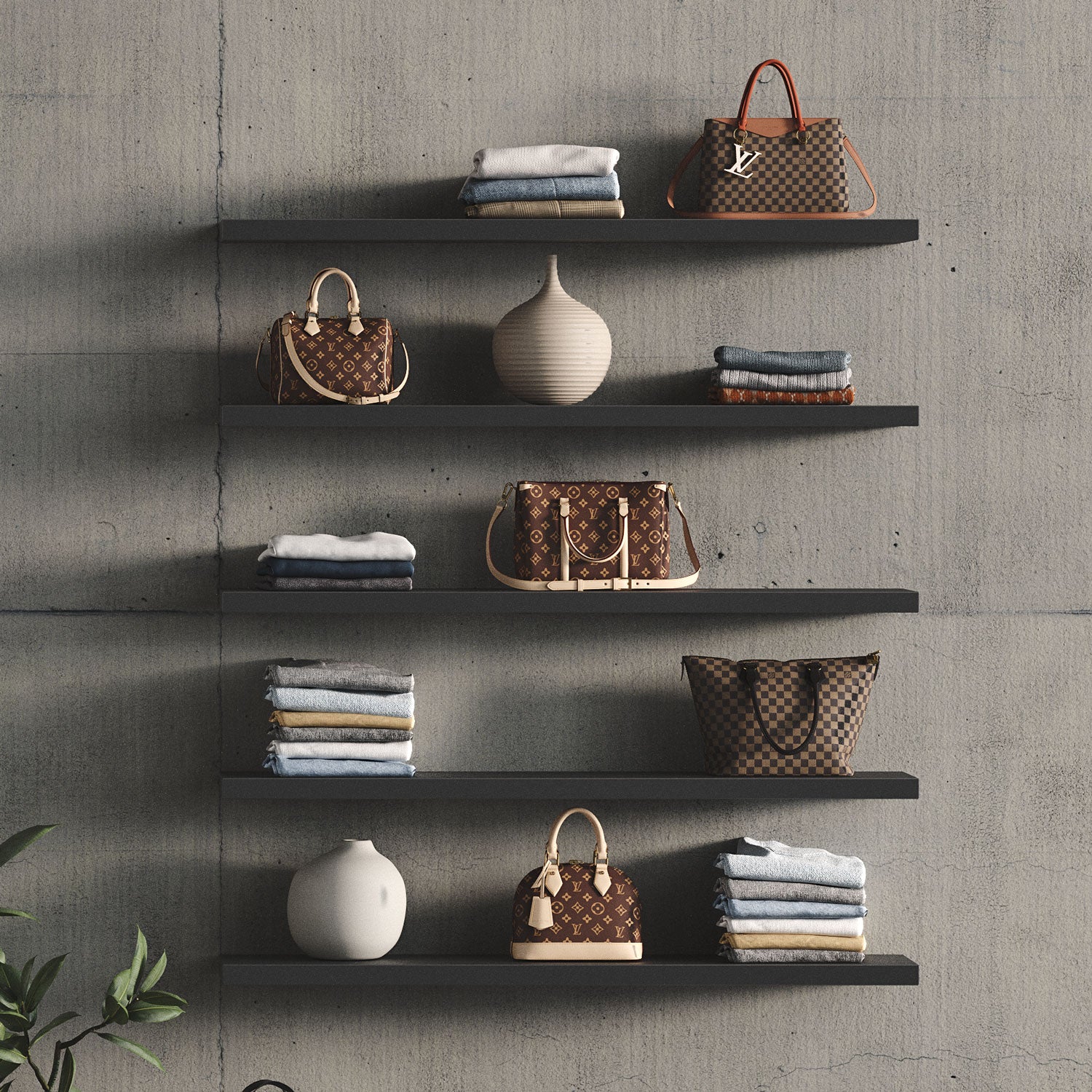 Custom size floating shelves