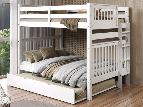 Full size bunk bed with trundle