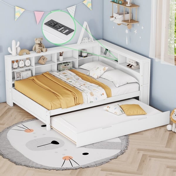 Full size bed with twin XL trundle