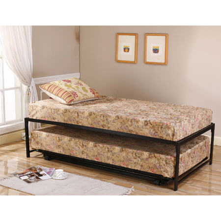 Upholstered full size trundle bed