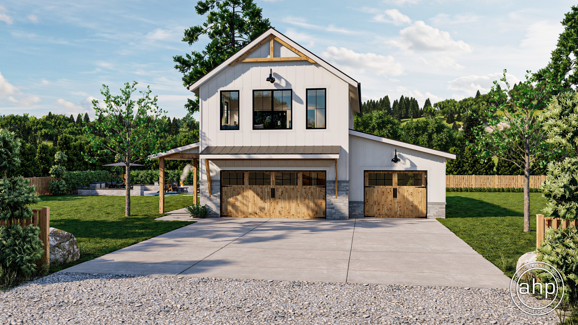 Detached garage with living quarters