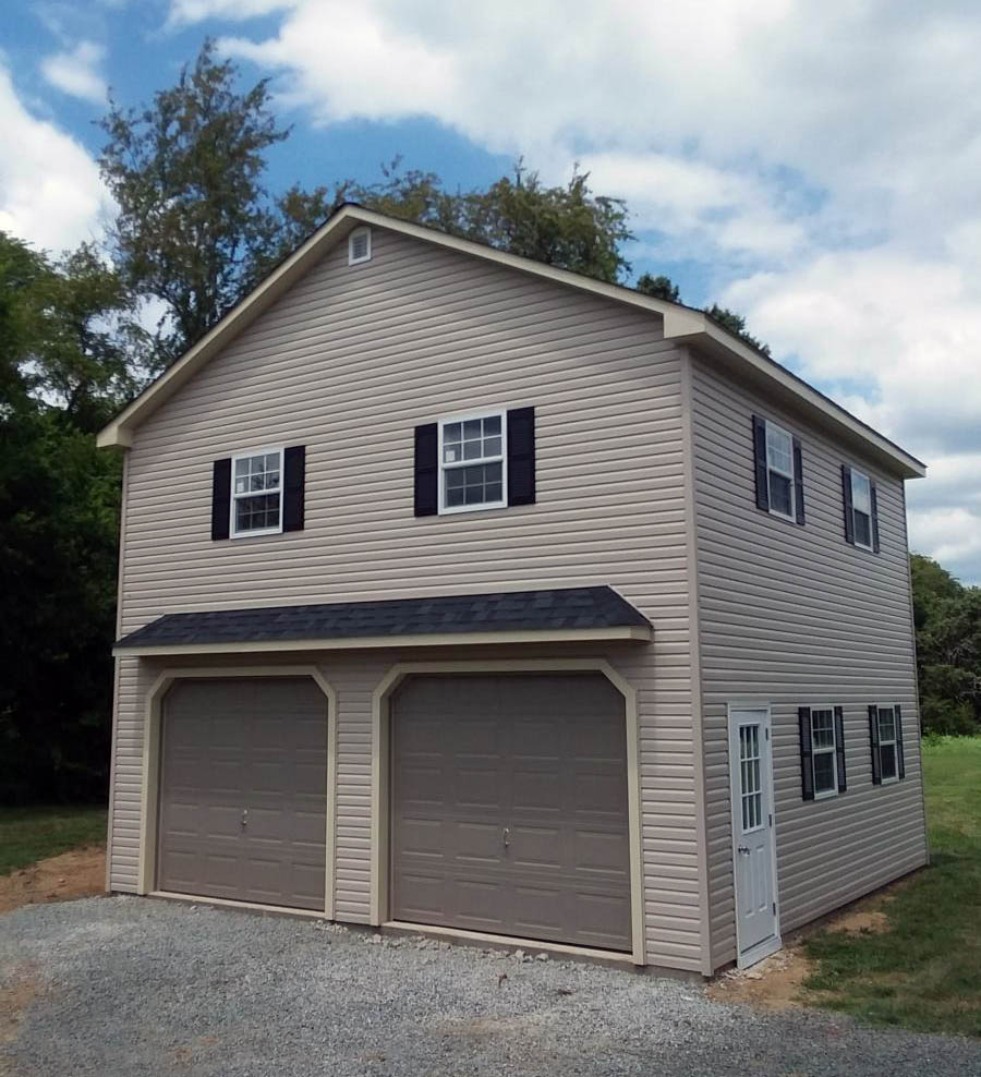 Detached garage with living quarters