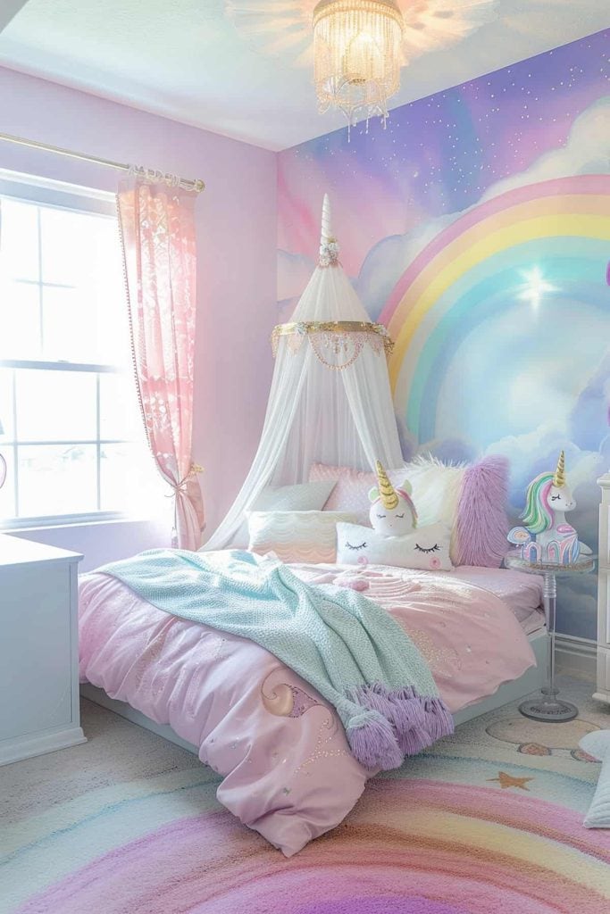 girls bedroom on a budget