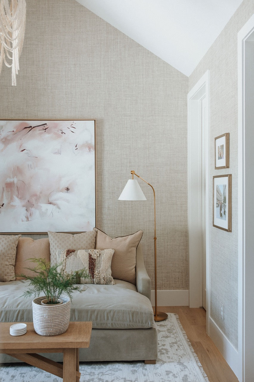 Jute grasscloth wallpaper