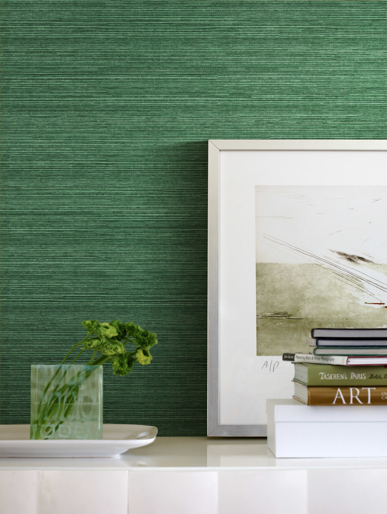 DIY grasscloth wallpaper