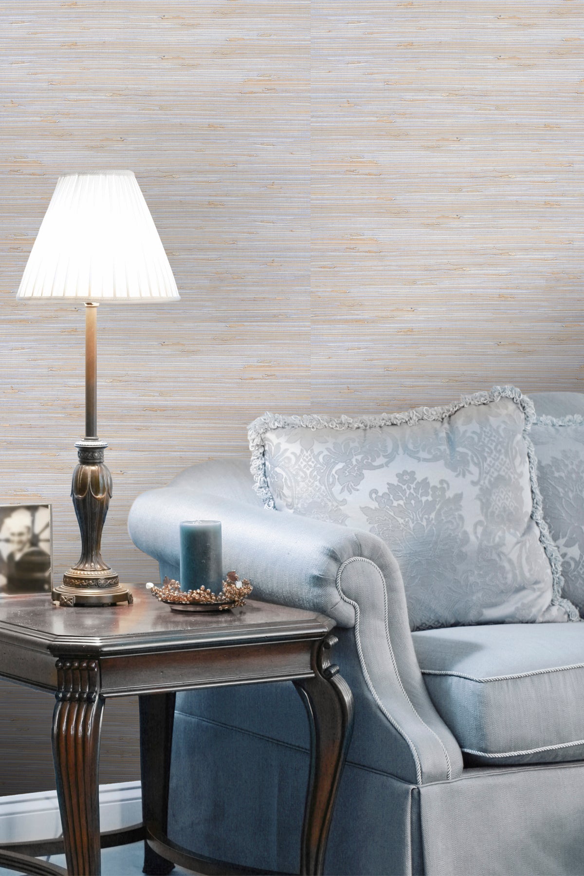 Faux grasscloth wallpaper