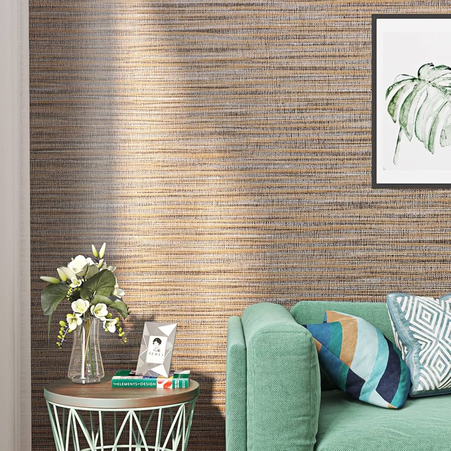 Peel and stick grasscloth wallpaper