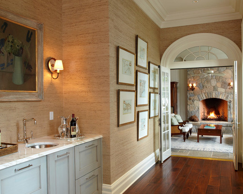 Natural fiber grasscloth wallpaper