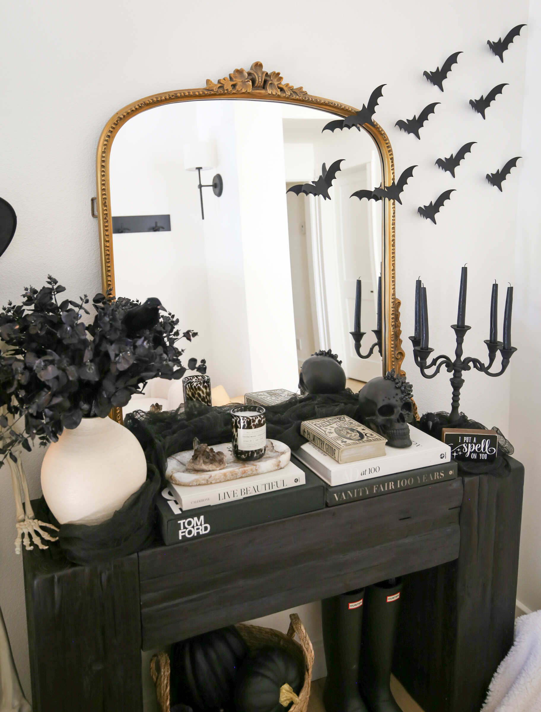 Halloween foyer decor